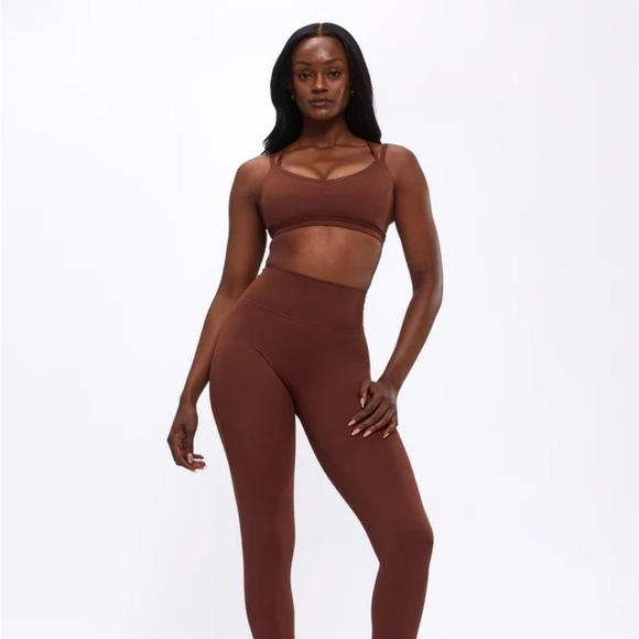 Buffbunny Limitless Laser Cut Sports Bra - Mocha medium bralette strappy - Picture 2 of 10